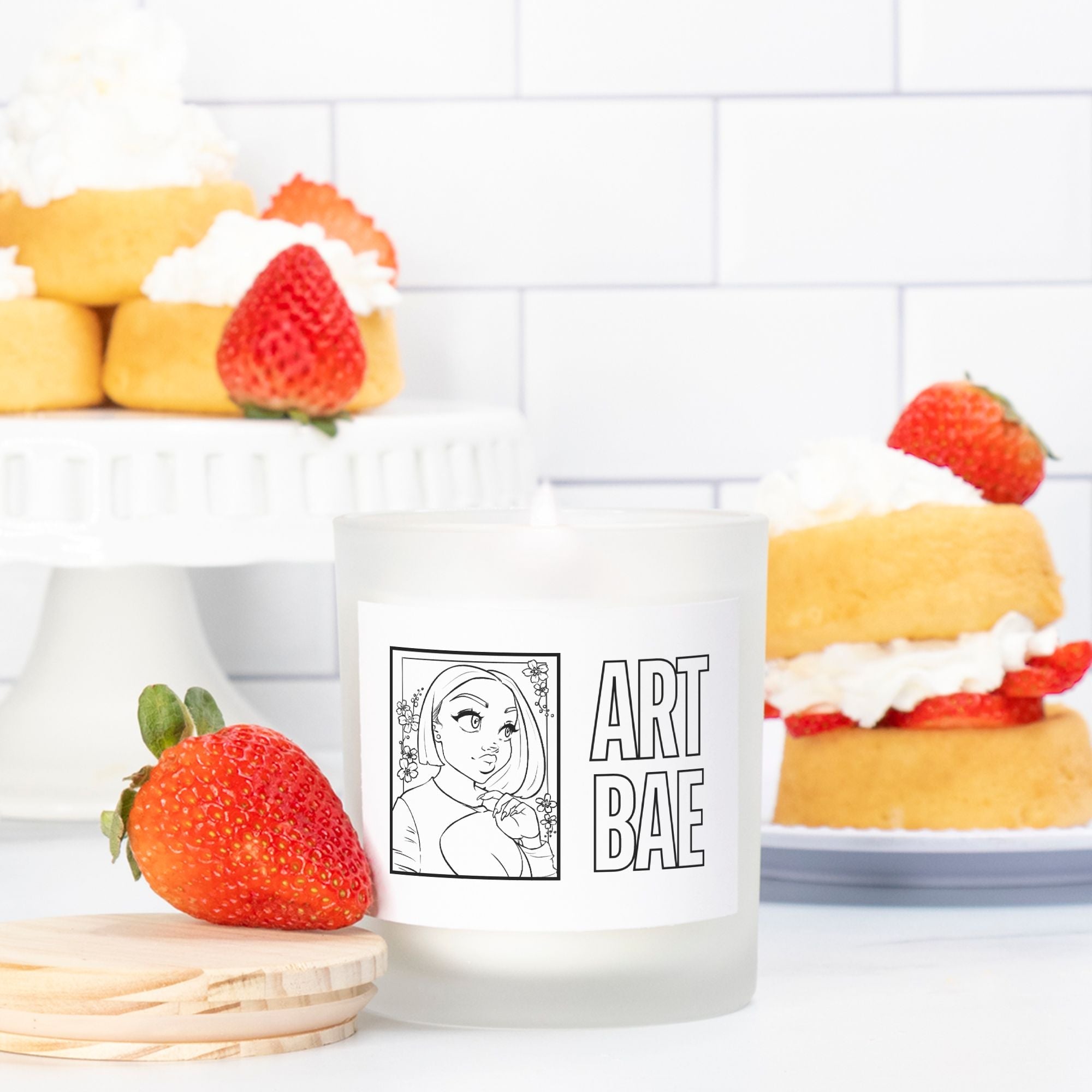 ART BAE (Pink Wick) Frosted Candle by RawSueshii - RawSueshii