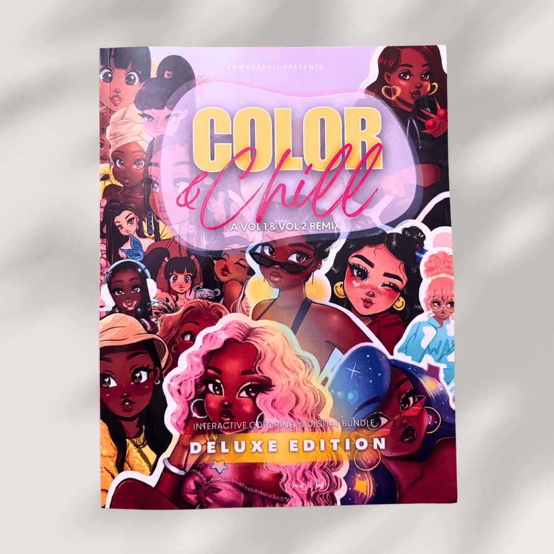 Color & Chill Deluxe Bundle: Premium Interactive Coloring Book with Digital Access | 2 Books in 1 - RawSueshii