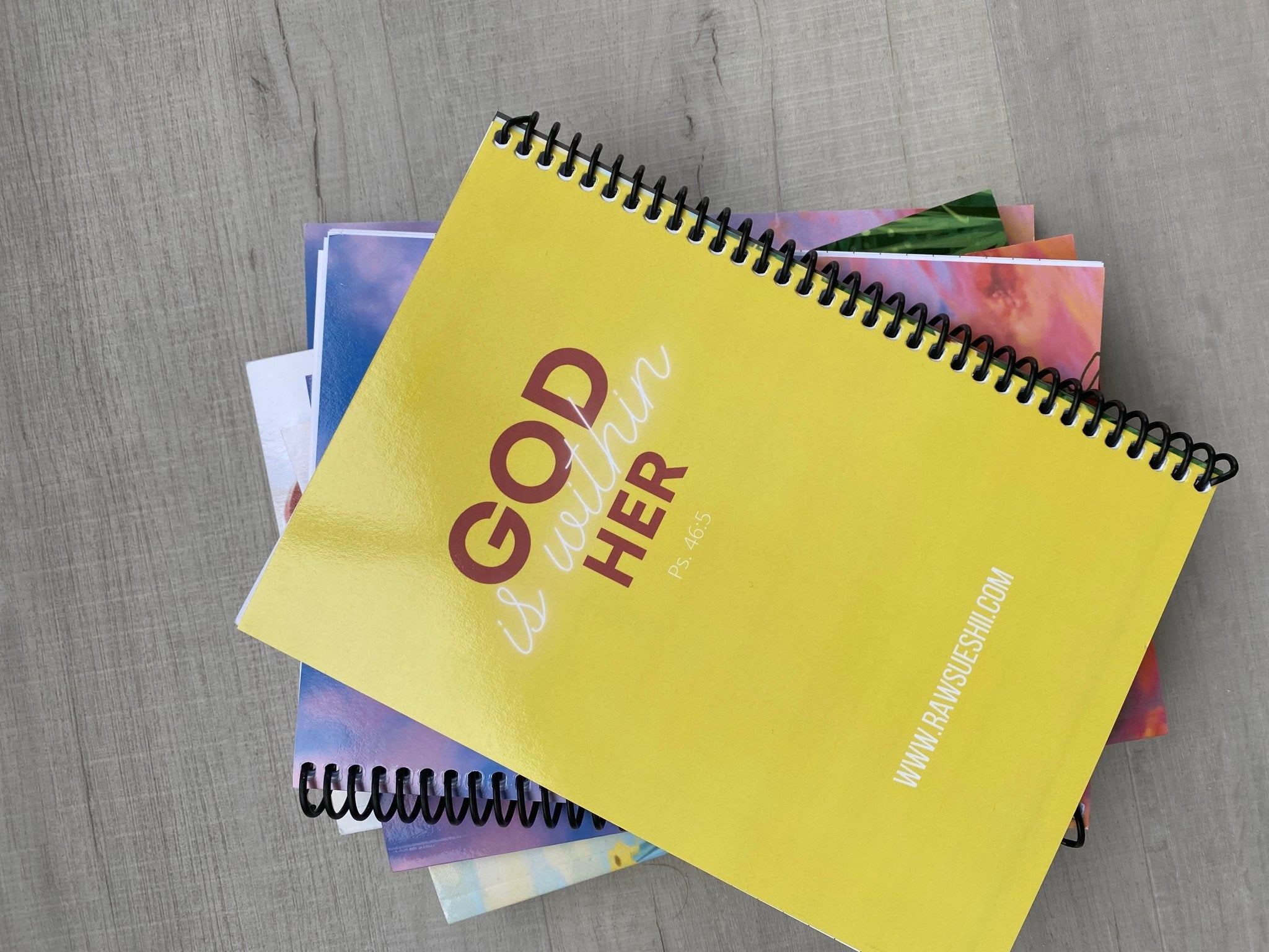 God is within Her Spiral Journal/Notebook - RawSueshii