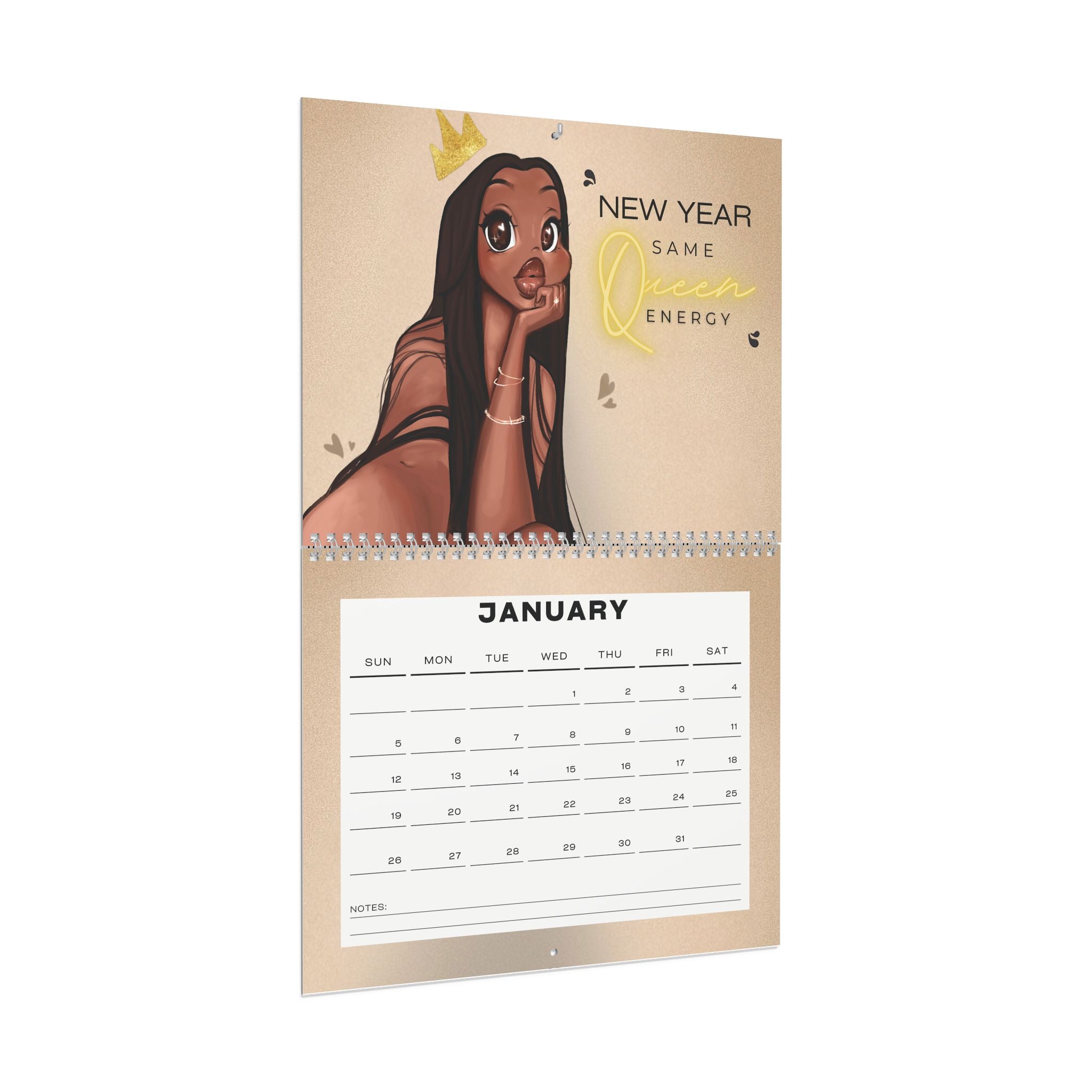 2025 Wall Calendar: Crown Me All 2025 with RawSueshii