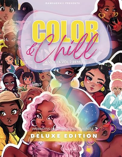 Color & Chill Deluxe Bundle: Premium Interactive Coloring Book with Digital Access | 2 Books in 1