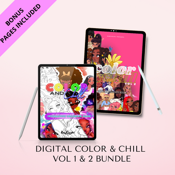 DIGITAL Color & Chill BUNDLE Series: Coloring Books w/EXCLUSIVE BONUS PAGES