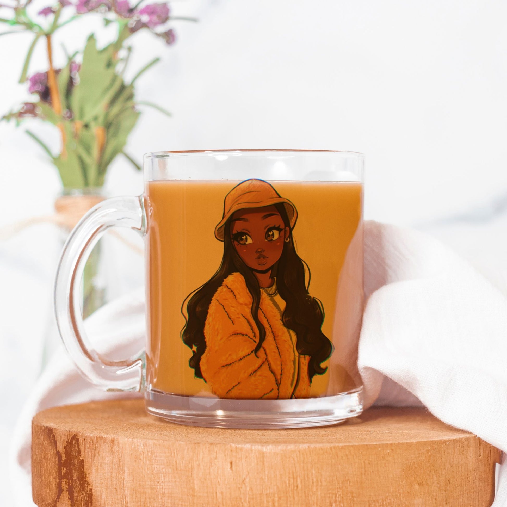 A Lil' Cup of Sunshine - Glass Coffee Mug by RawSueshii - RawSueshii