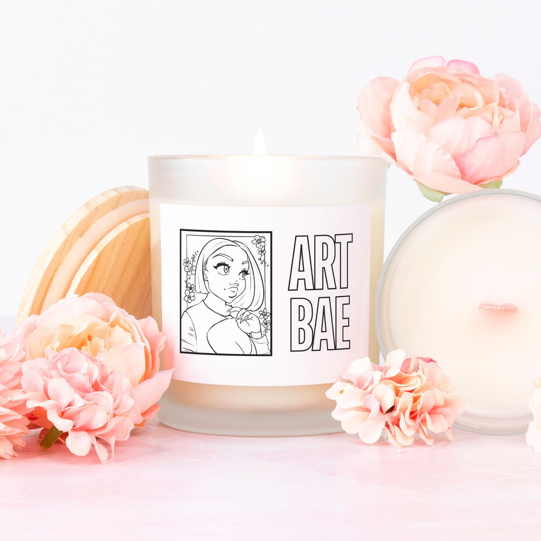 ART BAE (Pink Wick) Frosted Candle by RawSueshii - RawSueshii