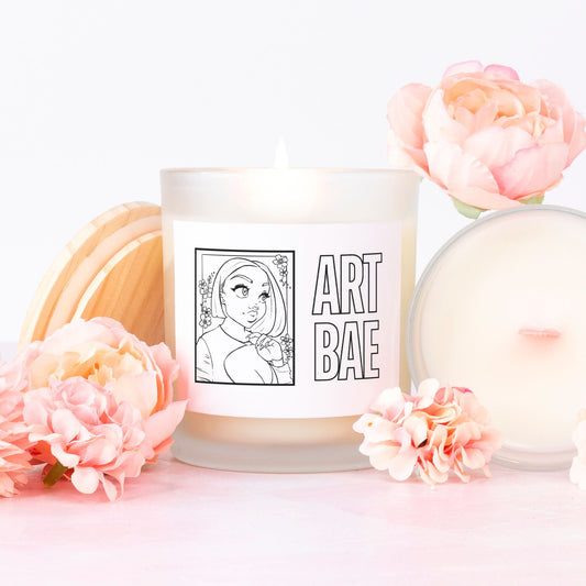 ART BAE (Pink Wick) Frosted Candle by RawSueshii - RawSueshii