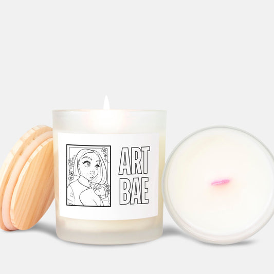 ART BAE (Pink Wick) Frosted Candle by RawSueshii - RawSueshii