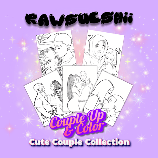 Couple Up &amp; Color: Digital Coloring Pages - RawSueshii