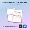 DIGITAL ART TOOLBOX: Procreate Brushes, Face, Bust and Male/Female Body Stamp Sets by RAWSUESHII - RawSueshii