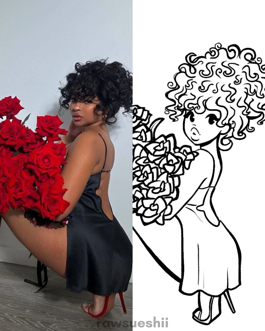 🎨✨ Exclusive Custom Coloring Page Portrait – Hand - Drawn by RawSueshii | Limited Spots - RawSueshii