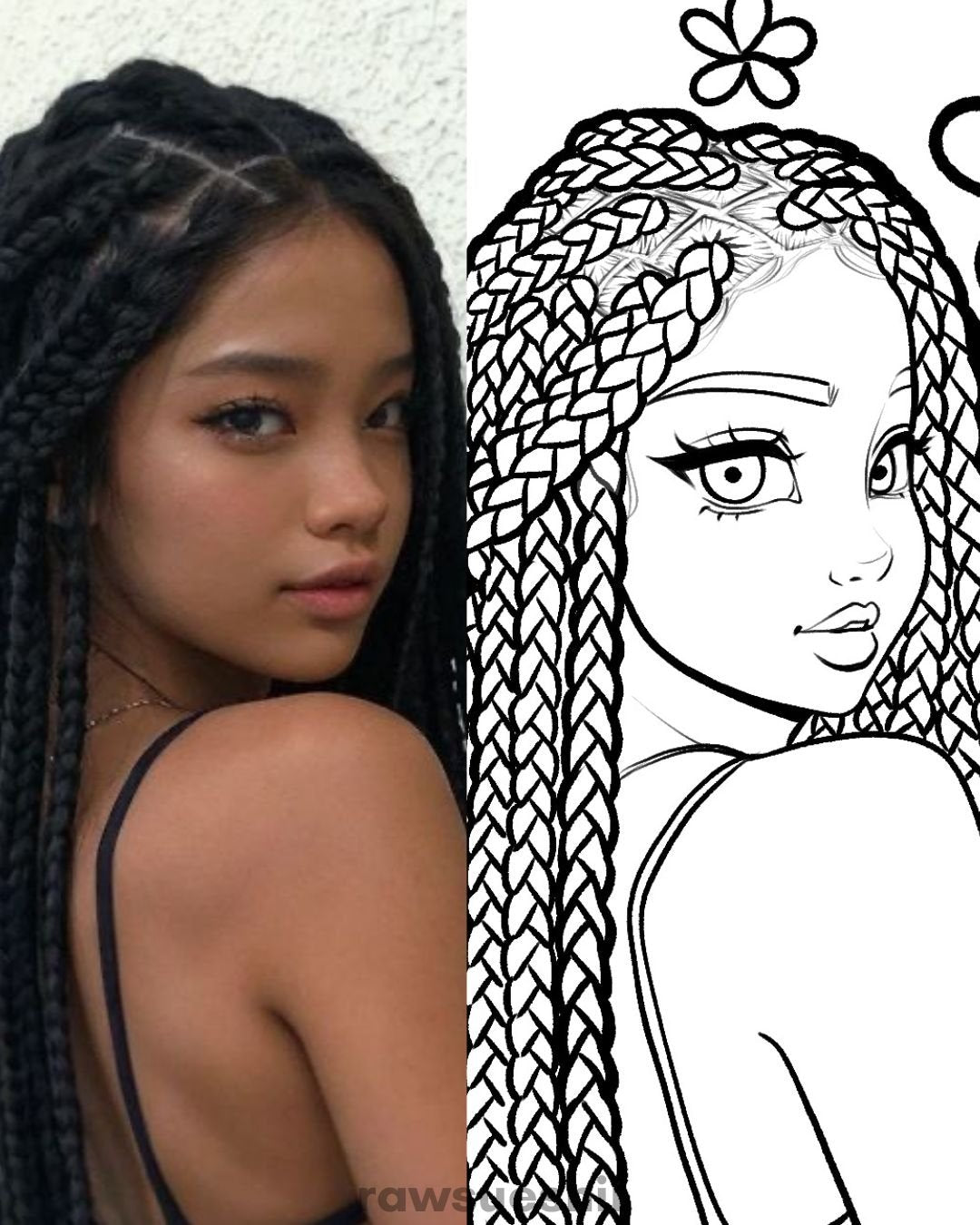 🎨✨ Exclusive Custom Coloring Page Portrait – Hand - Drawn by RawSueshii | Limited Spots - RawSueshii