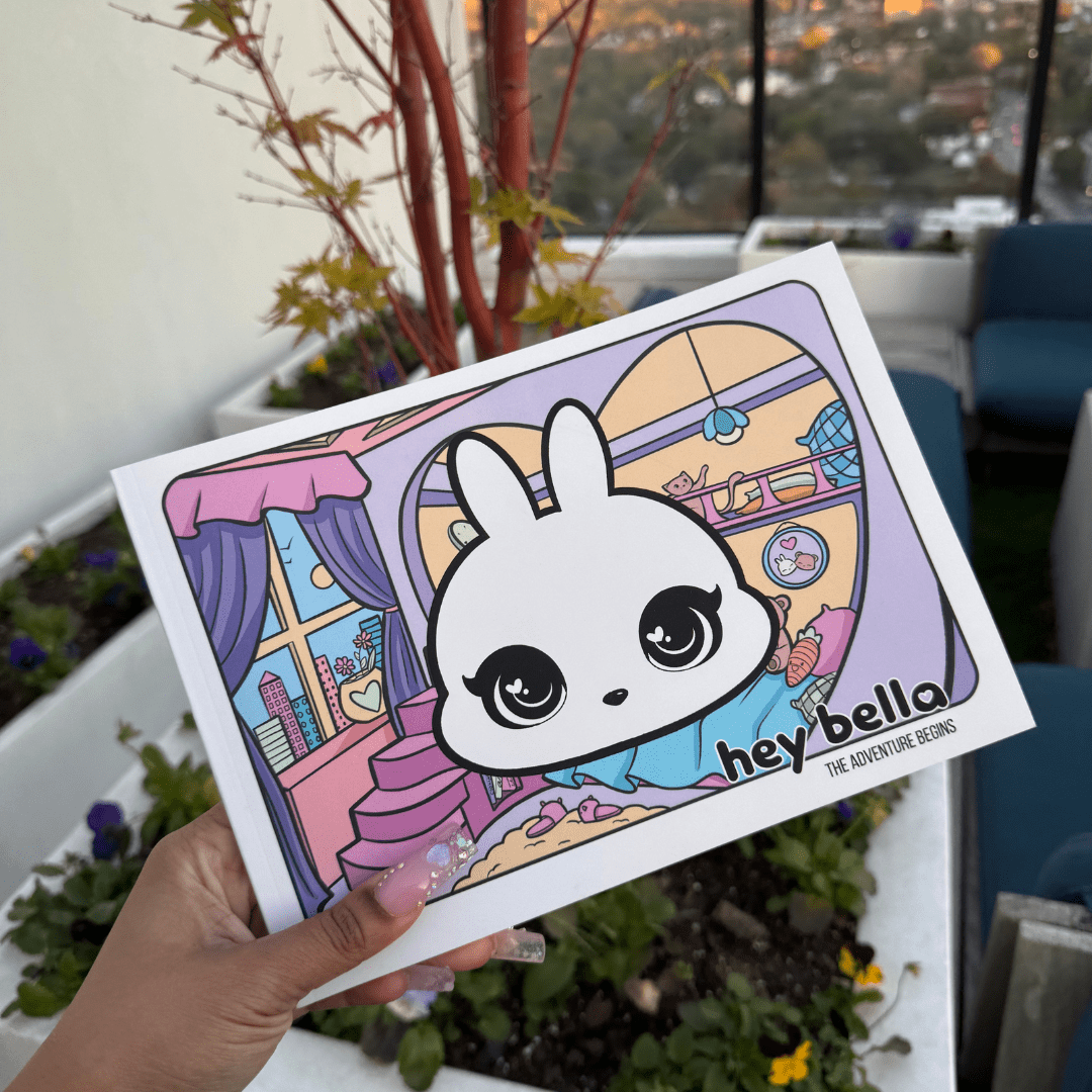 Hey Bella: The Adventure Begins - Cute & Calm Coloring Book | Limited Edition - RawSueshii