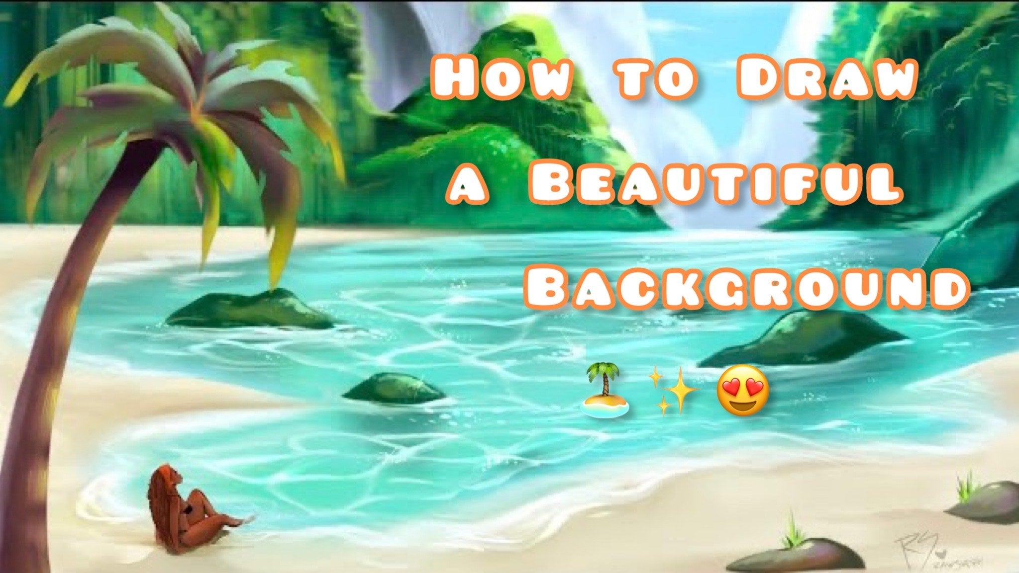 How to Draw a Beautiful Background - Video Tutorial - RawSueshii