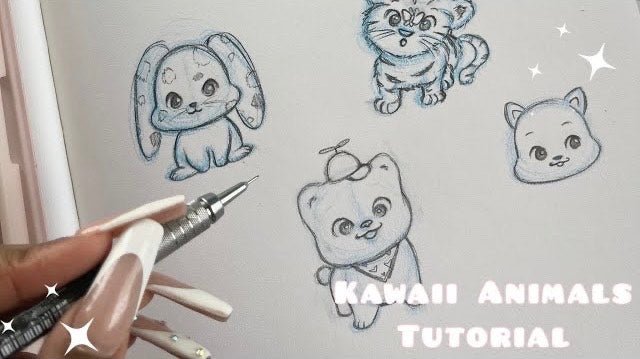 How to Draw Kawaii Animals - Video Tutorial - RawSueshii