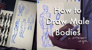 How to Draw Male Bodies from Different Angles - Video Tutorial - RawSueshii