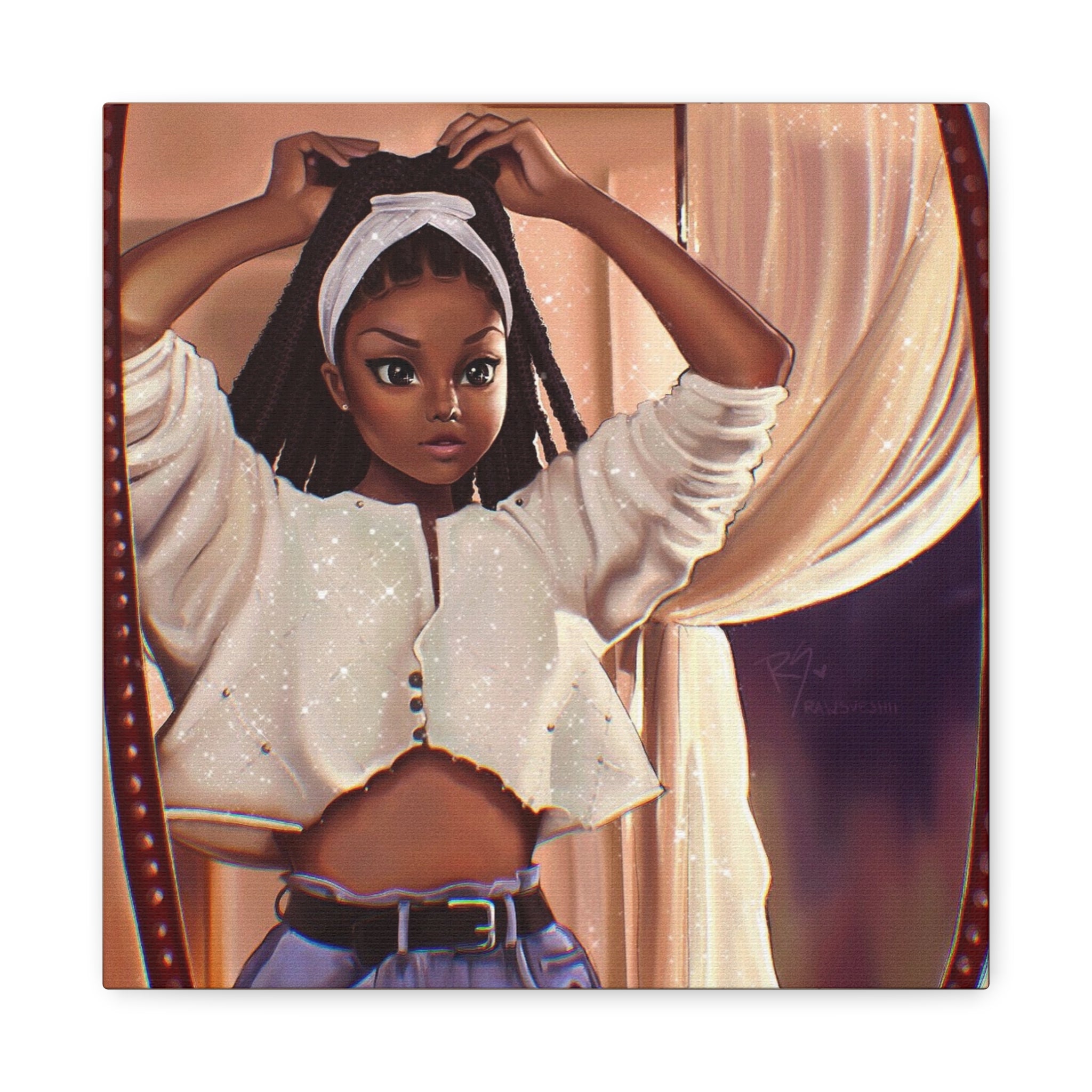 "Justice" Janet Jackson - Nostalgic 90s Matte Canvas, Stretched, 1.25" - RawSueshii