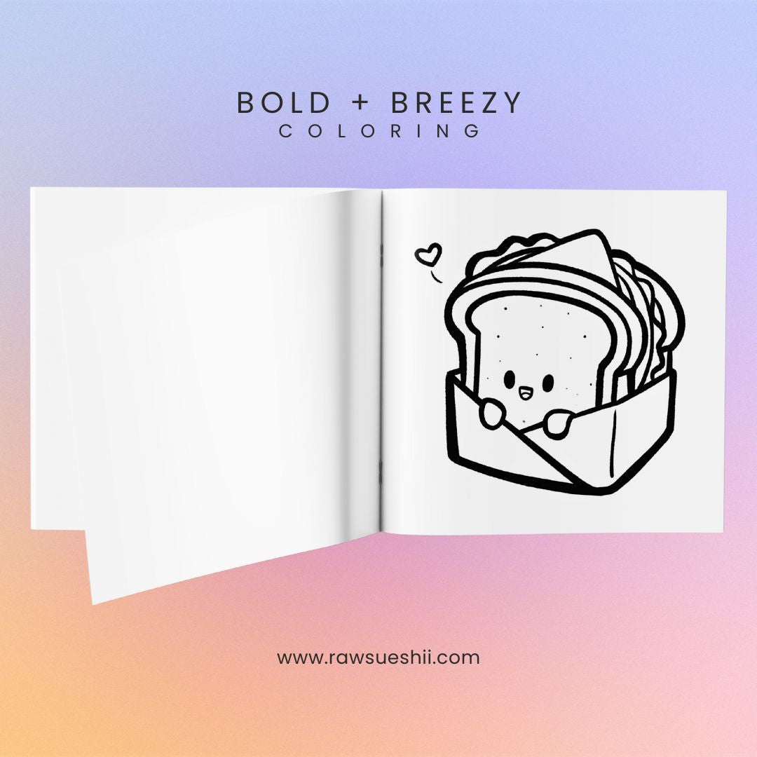 Kawaii Tingz Coloring Book (6x6) – Physical Book + Digital Bonus