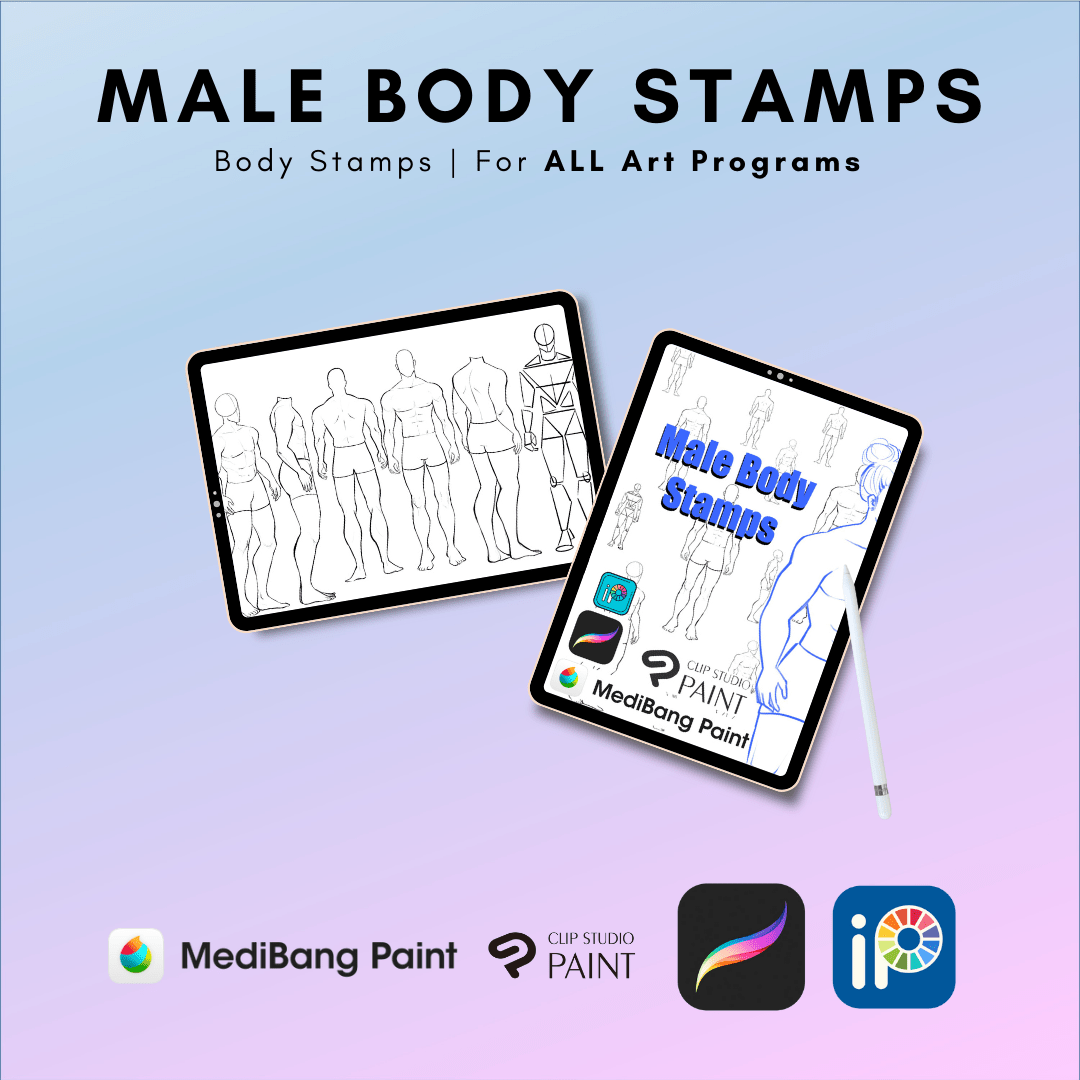 Male Body Stamp Set by RAWSUESHII - RawSueshii