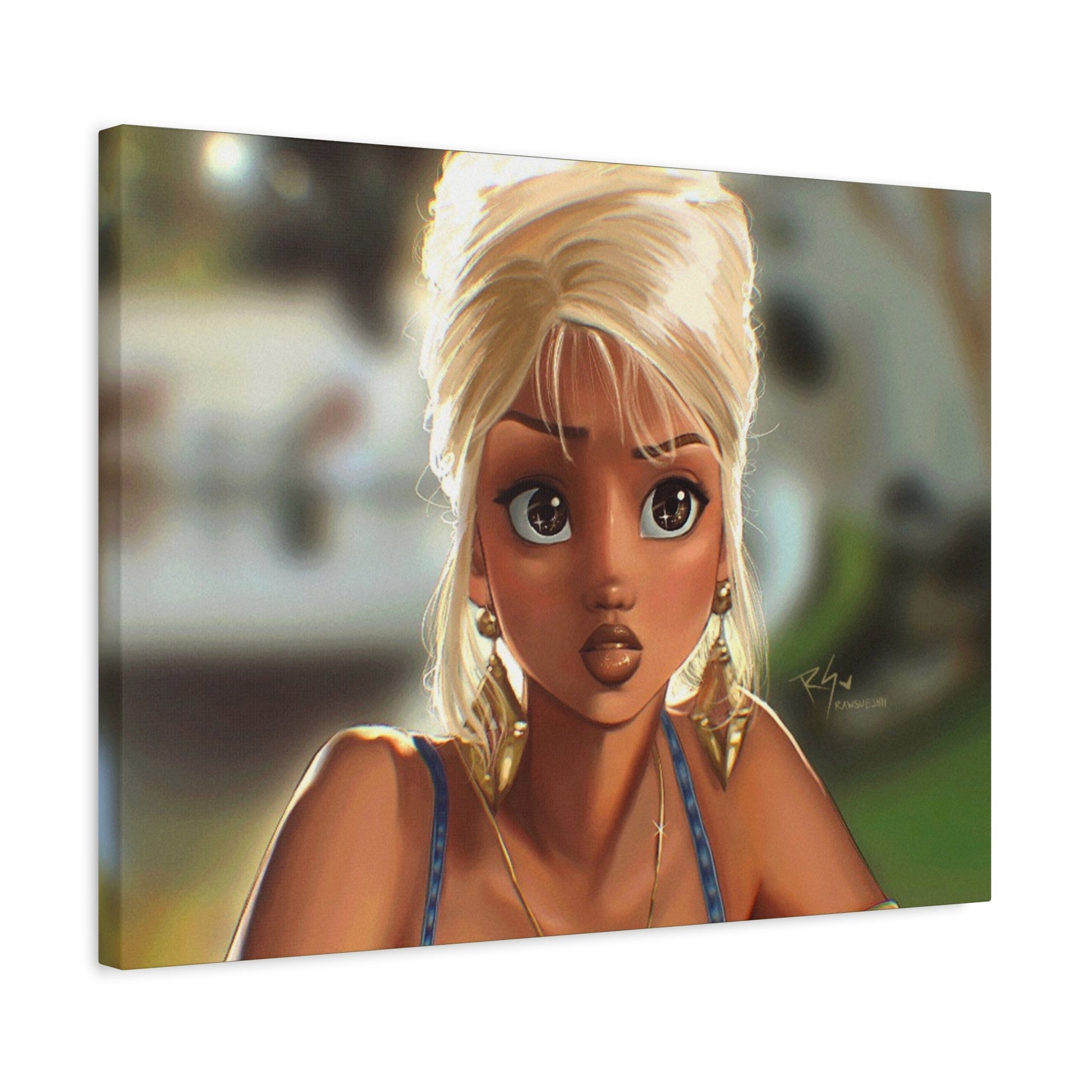 "Niecy" Halle Berry - Nostalgic 90s Matte Canvas, Stretched, 1.25" - RawSueshii