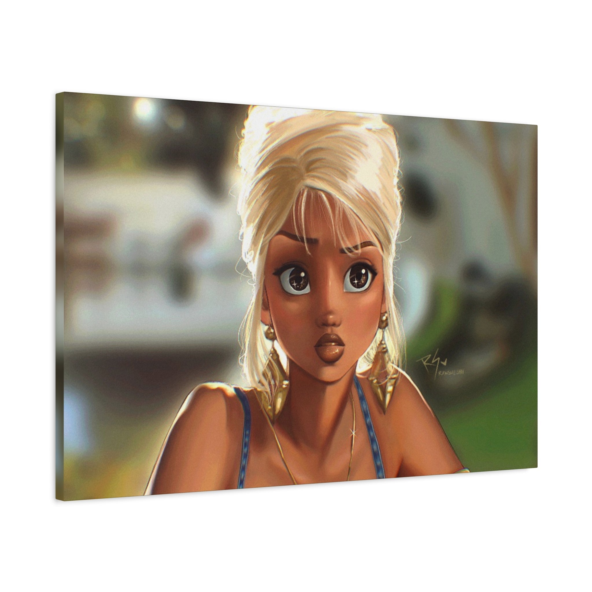 "Niecy" Halle Berry - Nostalgic 90s Matte Canvas, Stretched, 1.25" - RawSueshii