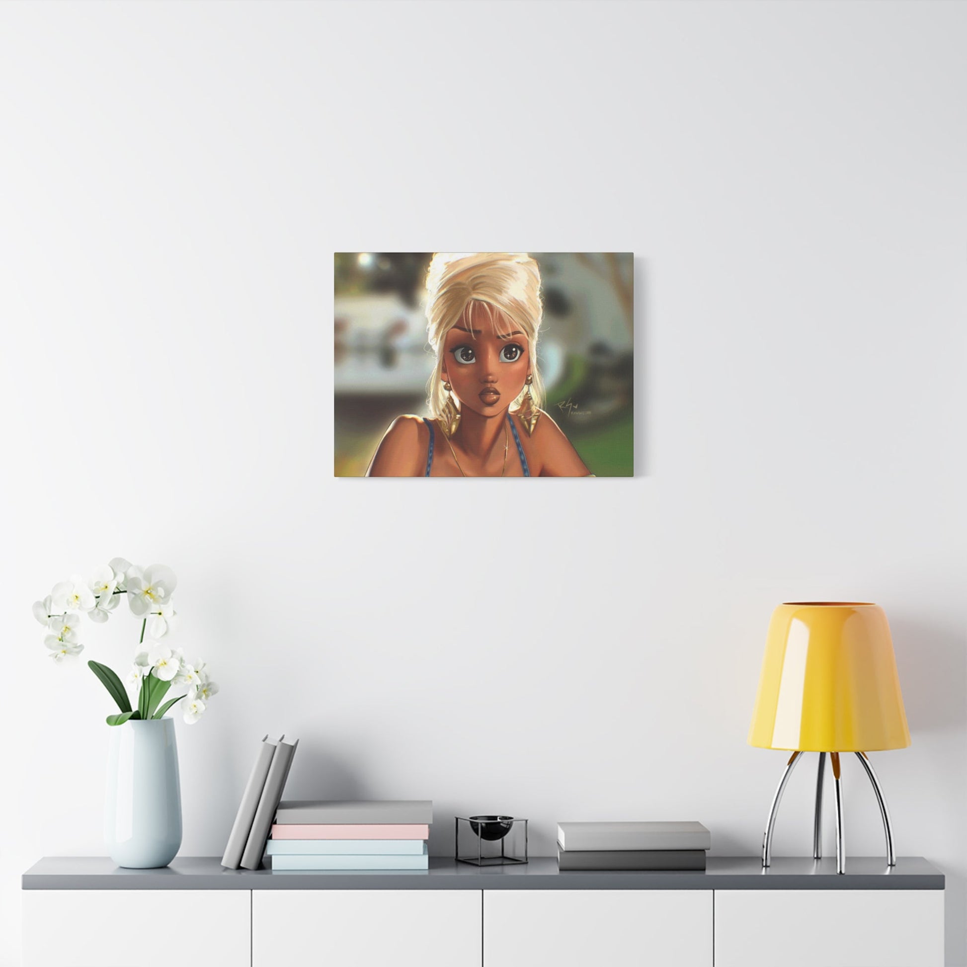 "Niecy" Halle Berry - Nostalgic 90s Matte Canvas, Stretched, 1.25" - RawSueshii