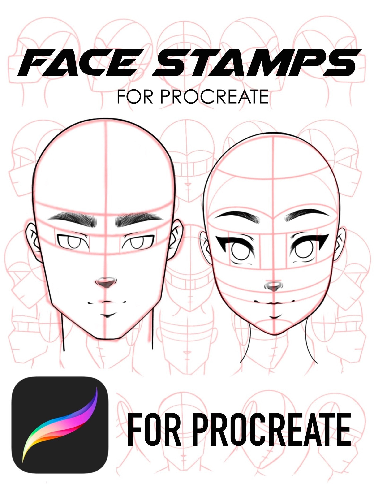 RawSueshii Face Stamp Set for ALL ART PROGRAMS - RawSueshii