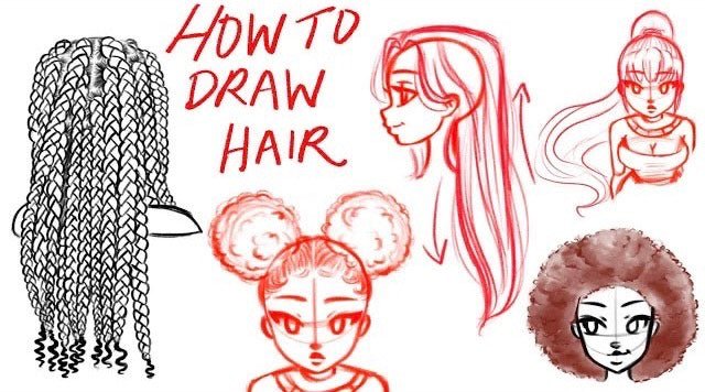 How to Draw Hair - Video Tutorial - RawSueshii