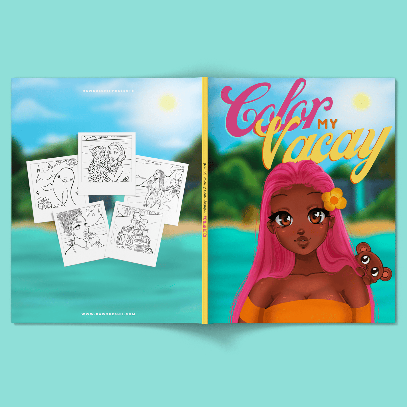 Color My Vacay Coloring Book RawSueshii by Christina Lorré RawSueshii
