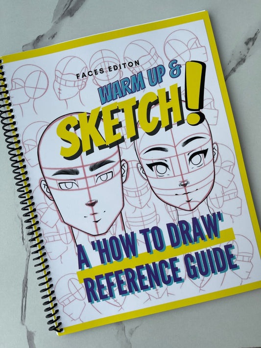 Warm Up & Sketch: A 'How to Draw' Reference Guidebook (LAYFLAT SPIRAL BOUND EDITION) - RawSueshii